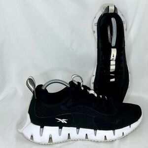 Reebok Womens Running Shoes Zig Dynamica CL Black White Athletic Cross Training